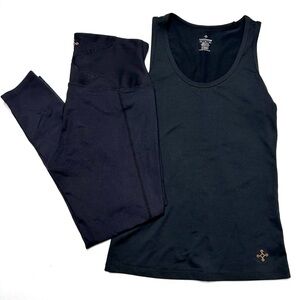 Tommie Copper Set Leggings Tank Top Shirt Black Size Women’s Medium Workout